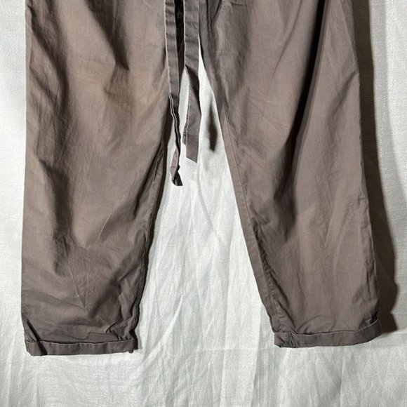 Cartonnier Anthropologie Olive Green Paperbag Tie Waist Cotton Pants size 2 - Picture 2 of 11